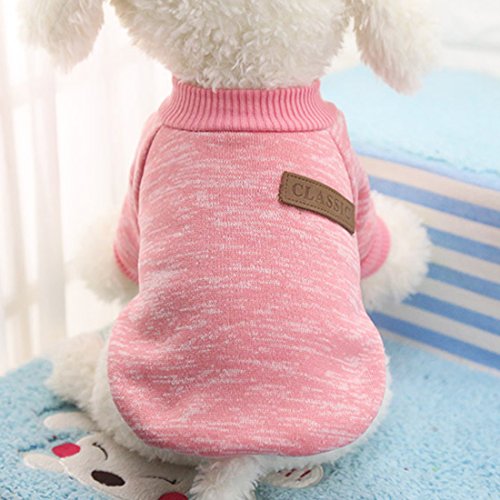Idepet - Ropa para mascotas: jersey de forro polar para perros y gatos, XS, Rosa Idepet - Ropa para mascotas: jersey de forro polar para perros y gatos, XS, Rosa