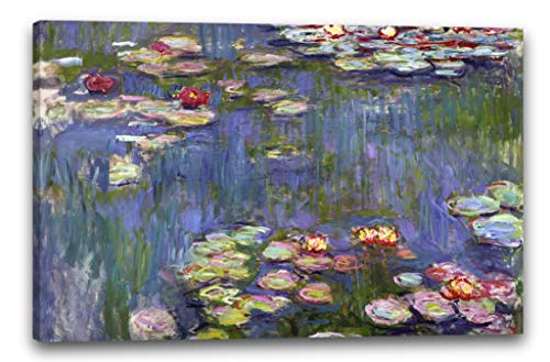 Impresión sobre lienzo (120x80cm): Claude Monet - Nenúfares
