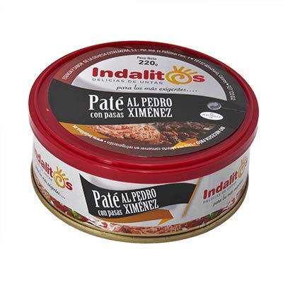 Indalitos - Crema de Paté al Pedro Ximénez con Pasas - Bandeja 5 Latas 220 g
