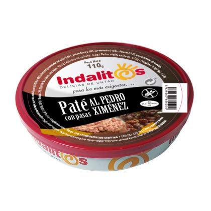 Indalitos - Paté al Pedro Ximénez con Pasas - Bandeja 5 Latas 110 g