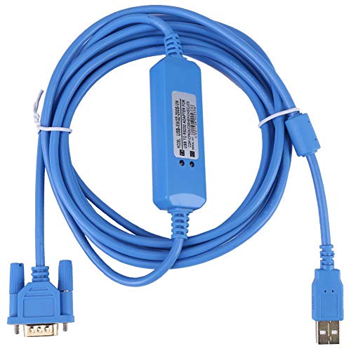 Jadpes Cable de programación PLC, 1pc Cable de programación PLC de 3 Metros para PLC Omron Serie CQM1H/CPM2C Azul para Cable de programación USB Omron