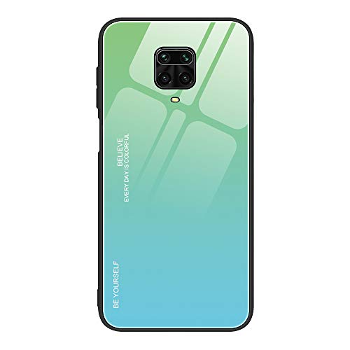 Jancyu Compatible con Xiaomi Redmi Note 9 Pro Funda Xiaomi Redmi Note 9 Pro Cristal Protector Duro Teléfono Móvil Antideslizante Ultra Delgado Anti-Huellas 3 M