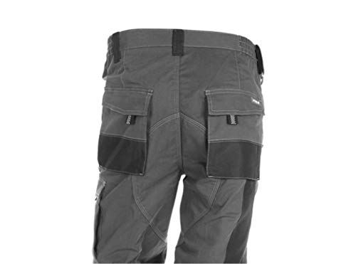 Juba - Pantalon multibolsillos algodón poliester gris negro talla xl