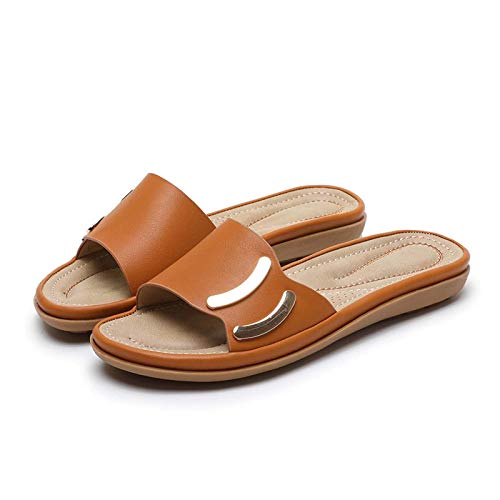 JXJ Sandalias con Plantilla de Plataforma Plana y Deslizamiento para Mujer, Espuma viscoelástica cómoda, Zapatos Planos de Viaje para Caminar por Las Playas, Regalos para Ella, tamaño (35-43), m