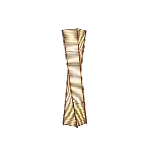 Lámpara de pie creativa Lámpara de pie japonesa Zen del sudeste asiático de pie Lámparas for la sala de madera maciza de bambú del hotel Inn Luminaria LED Lámpara de la linterna Lámpara de Suelo de pe