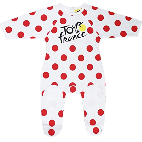 Le Tour de France - Pijama oficial para bebé, diseño del maillot del líder de la clasificación de la montaña del Tour de Francia, color blanco, tamaño 12 meses
