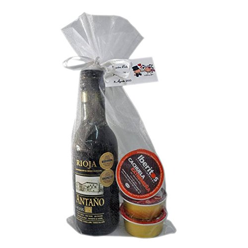 Lote de vino Rioja Antaño con 3 monodosis para regalar en bolsa de organza (Pack 24 ud)