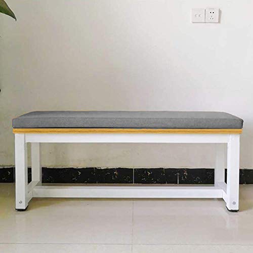 LRuilo Cojín largo para banco de 5 cm de grosor, cojín largo para silla de 2 o 3 plazas, almohadilla para muebles de jardín, columpio de patio, interior y exterior (gris oscuro, 80 x 40 cm)