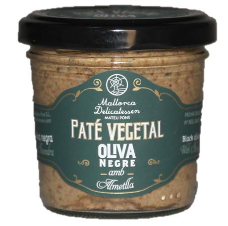 Mallorca Delicatessen, Paté Vegetal Almendras Mallorquinas con Olivas Negras - 100 g.