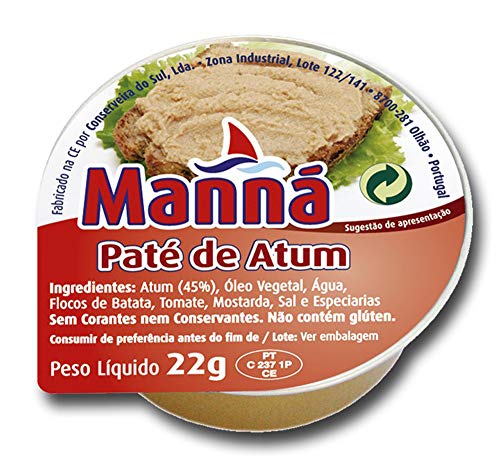 Manna - Paté de Atún Picante (24 x 22gr) - Pack 24 ud x 22gr