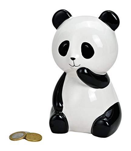 MC Trend Hucha de oso panda de cerámica para regalo, decoración, aprox. 10 x 15 x 10 cm