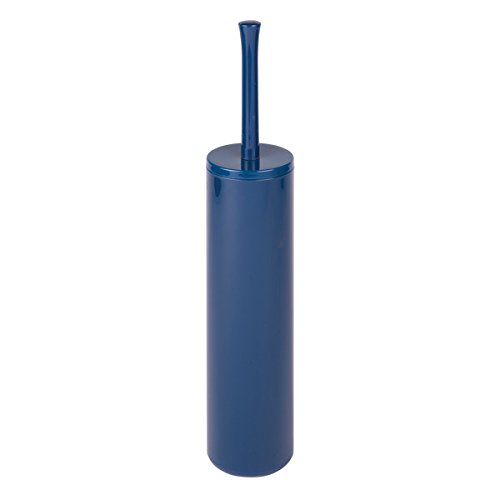 mDesign Escobillero de baño con cepillo para inodoro - Moderno y elegante soporte con escobilla de baño - Fabricación de alta calidad - En plástico duradero - azul marino