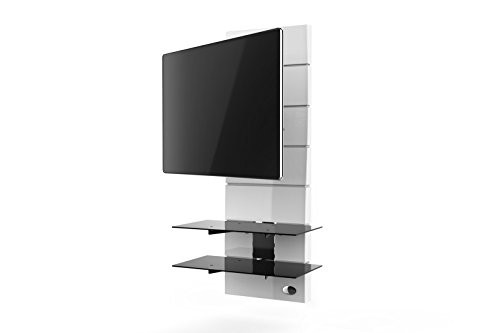 Meliconi Ghost Design 3000 - Mueble de Pared con rotación para televisores, Color Blanco