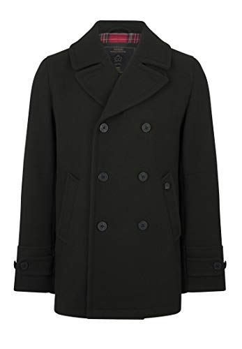 Merc Doyle Pea Coat Abrigo, Caqui Oscuro, XL para Hombre