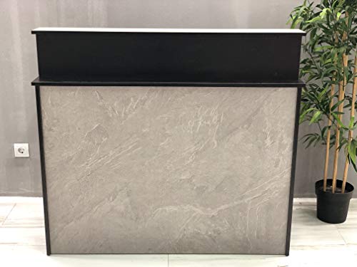 Mesa de Oficina Mostradores para Tiendas o Recepción Mueble Grisáceo y Negro Amplio Mesa de Oficina Mostradores para Tiendas o Recepción Mueble Grisáceo y Negro Amplio