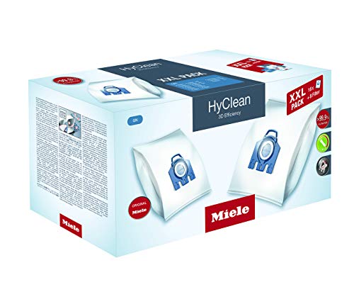 Miele GN HyClean 3D, Bolsas para aspiradora, XXL, pack de 16 +8 filtros