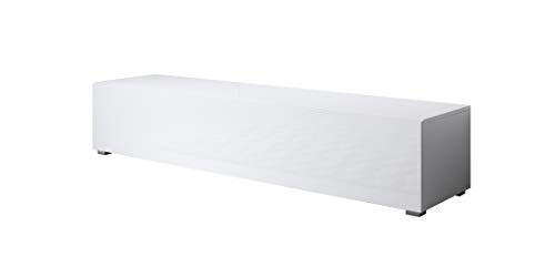 Mueble TV Modelo Luke H2 (160x32cm) Color Blanco con Patas estándar Mueble TV Modelo Luke H2 (160x32cm) Color Blanco con Patas estándar