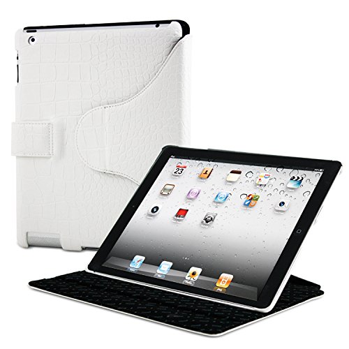Muvit iPad 2 PU Snow Clip Case Croco Blanco - Fundas para Tablets (iPad 2, Blanco)