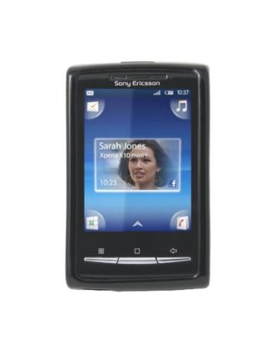 Muvit Minigel case SER X10 Mini - fundas para teléfonos móviles Negro, Transparente