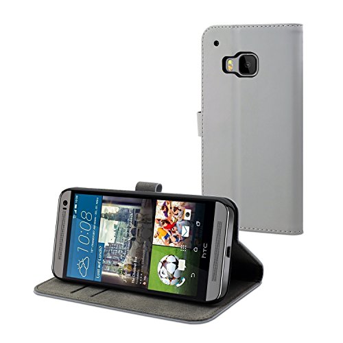 Muvit Slim S Funda Tipo Libro para HTC One M9 Gris