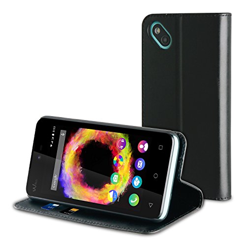 Muvit Wallet Folio - Funda función soporte para Wiko Sunset 2, color negro Muvit Wallet Folio - Funda función soporte para Wiko Sunset 2, color negro
