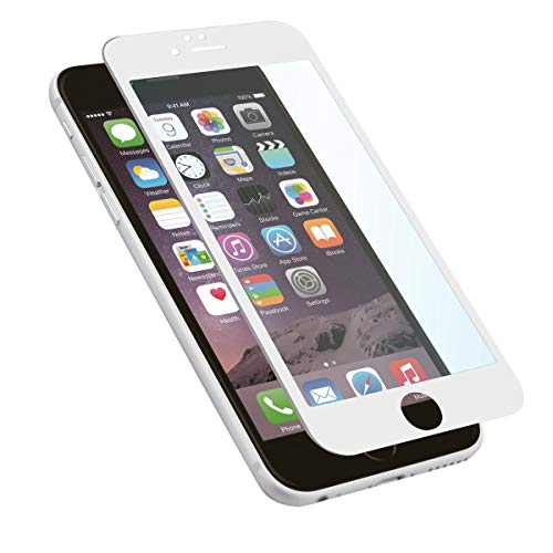 MuvitMUTPG0332 - Protector de Pantalla para Apple iPhone 8 Plus (0.33 mm, 3D, Curvo, Marco Blanco)