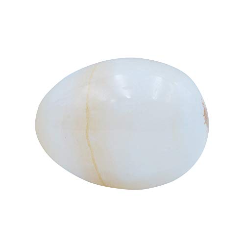 Namvo Piedra de mármol de jade afgano en forma de huevo para manualidades, adornos suaves, muebles para el hogar, regalo de Año Nuevo