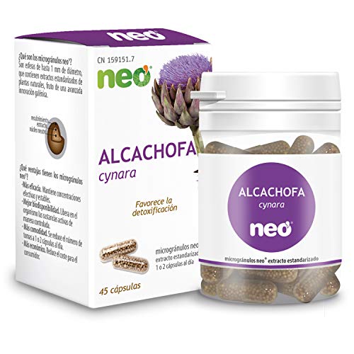 NEO | Extracto de Hojas de Alcachofa 200 mg | 45 Cápsulas Naturales | Ayuda a Mejorar las Molestias Digestivas | Libre de Alérgenos y GMO | Tomar de 1 a 2 Cápsulas a Día | Liberación Rápida