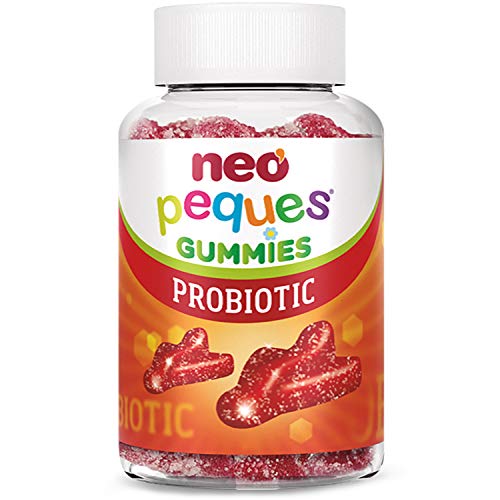 Neo Peques | Probiotic Gummies 30 unidades | Gominolas a Base de Probióticos y Vitaminas del Grupo B | Tomar 1 o 2 al Día | Para Mayores de 3 años | Caramelo Masticable Infantil con Sabor a Fresa
