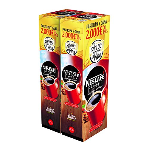 Nescafé café soluble descafeinado - 2 estuches x 50 sobres de 2 g - Total: 200 g