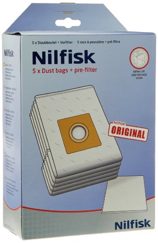 Nilfisk 81846000 - Pack de 5 bolsas de papel para Gm200.300.40