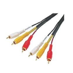 Nilox 2MT.3XRCAM/M - cables de vídeo compuesto (2m, 3 x RCA, Macho/Macho) Negro