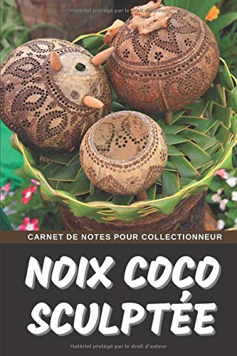 Noix Coco Sculptée Carnet de Notes pour Collectionneur Passionné Cococephalophilie: Calepin ligné, répertoriez vos collections etc. | Cadeau Noel Anniversaire
