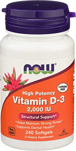 Now Foods Vitamin D3 2000IU Standard - 240 Cápsulas