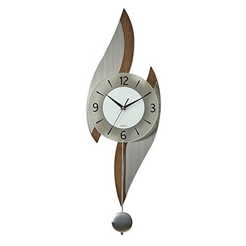 Olz Reloj de Pared Decorativo Péndulo, Estilo de Cuarzo con el Reloj de Pared silencioso Grande Relojes Moda para el hogar Sala de Estar dormitorios Cocina Péndulo Relojes de Pared,B,24X76CM