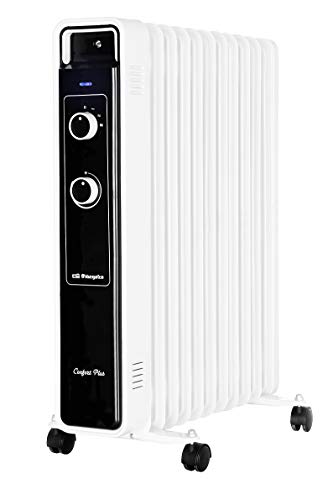 Orbegozo RJ 2500 – Radiador de aceite, 11 elementos, 2500 W, luz LED, termostato regulable, ruedas pivotantes Orbegozo RJ 2500 – Radiador de aceite, 11 elementos, 2500 W, luz LED, termostato regulable, ruedas pivotantes