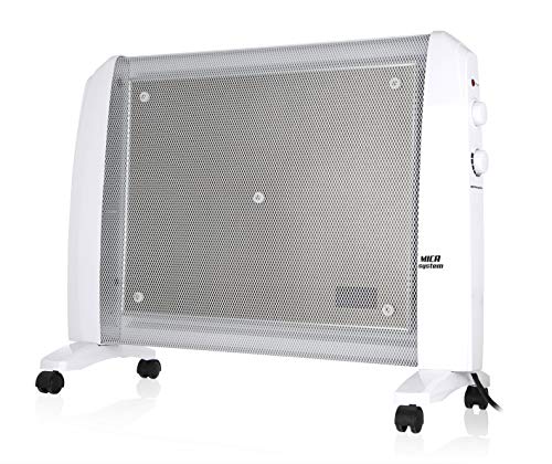 Orbegozo RM 1510 - Radiador de MICA, 1500 W, sistema antivuelco, termostato regulable, no consume oxígeno, protección contra sobrecalentamiento, sin fluido