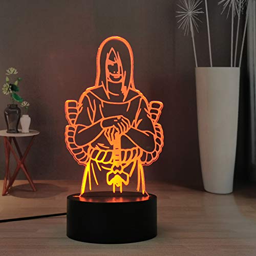 Orochimaru - Lámpara de noche japonesa con diseño de anime 3D, para niños, Smart Touch y mando a distancia para dormitorio, oficina, decoración de mesa, regalo para niños