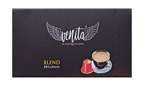 Pack 4 Cajas Venita Café Gourmet Blend Mezcla Expreso en Cápsulas, 4 Cajas de 10 Monodosis de 5,5 Gramos Cada Una