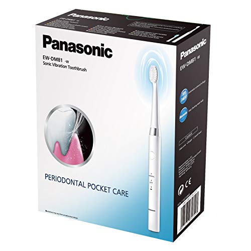 Panasonic EW-DM81-W503 Cepillo de Dientes Eléctrico Sónico, Recargable (2 Cabezales, 2 Modos de Uso, 31.000 Vibraciones por Minuto, Diseño Ligero)