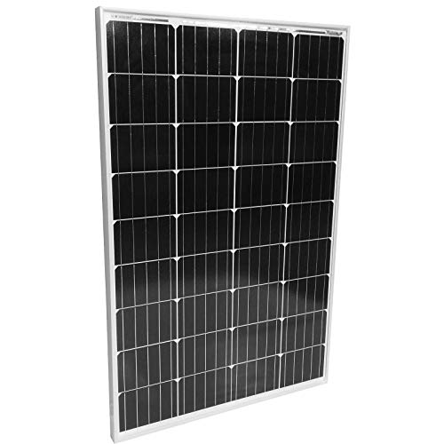 Panel Monocristalino - 50 100 130 150 165 W, con Cable y Conector MC4 - Cargador Fotovoltaico de Baterías de 12V, Módulo de Células de Silicio, Placa Solar para Jardín y Caravana (130W)