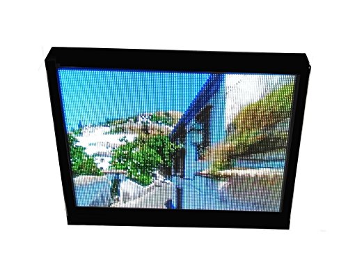 Pantalla LED Full Color P5 para Interior / Pantalla LED programable para imágenes y vídeos, a Todo Color / Cartel Full Color para Todo Tipo de Negocios (96x32 cm)