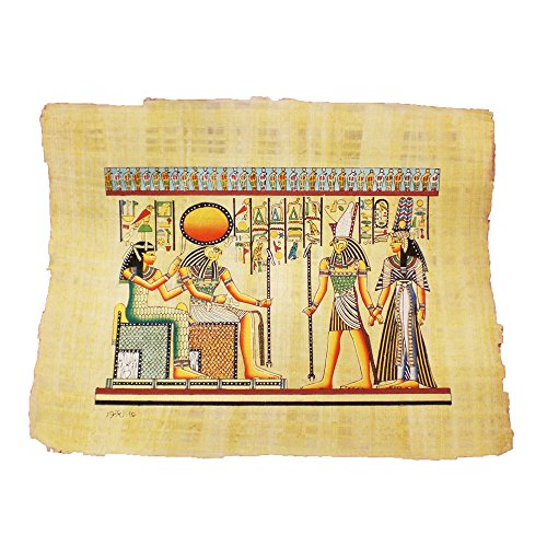 Papiro egipcio original hecho y pintado a mano en Egipto de 33 x 43 cm aproximadamente, Ref.17HR