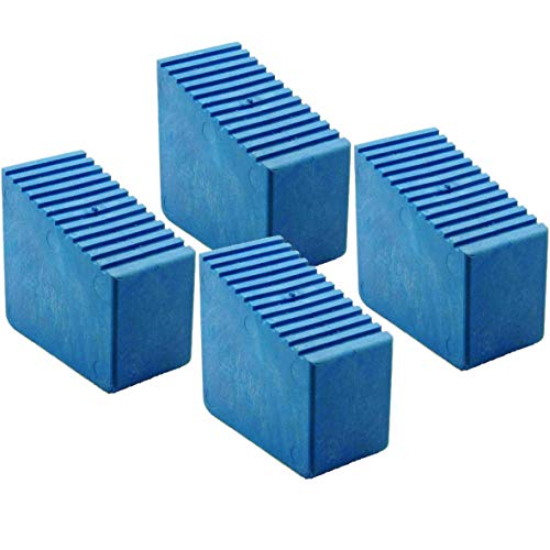 Patas de goma para escalera de madera, 4 unidades, 3-8 peldaños, tamaño interior 56 x 23 mm, azul HB40