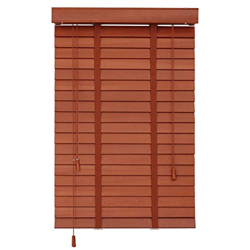 Persianas venecianas Madera para Ventanas De 60cm / 80cm / 100cm / 120cm / 140cm De Ancho - Mini Cinta Ciega De Oscurecimiento De La Sala De Lamas De 50mm, Fácil Montaje Interi