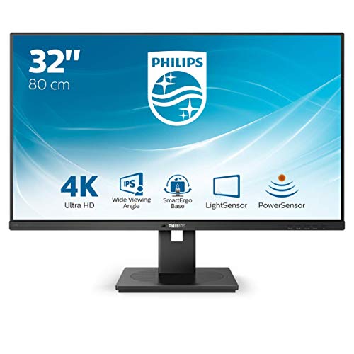 Philips 328B1 - Monitor de 80 cm (32"), HDMI, DisplayPort, concentrador USB, 3840 x 2160 píxeles, 60 Hz, Tiempo de Respuesta de 4 ms, FreeSync, Color Negro