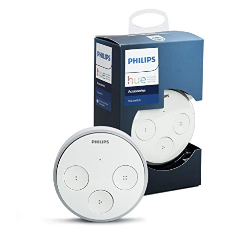 Philips Hue Tap, Interruptor Inalámbrico con 4 Escenas de Luz configurables, Compatible con Control por Voz