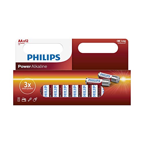 Philips LR6P12W AA alcalina Batería, Alcalino, 1.5 V, 5 años, 0.023 g, 1.4 mm, 1.4 mm