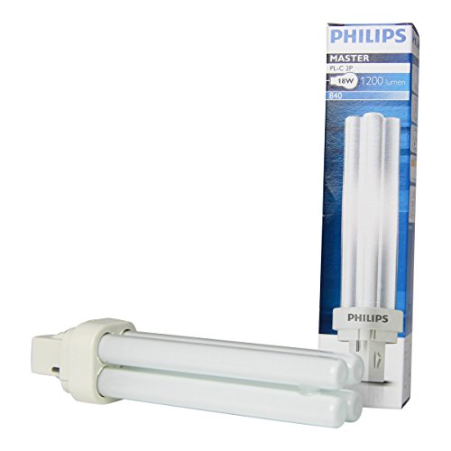 Philips Master PL-C 2P - Lámpara compacta (18 W, G24d-2, blanco neutral 840)
