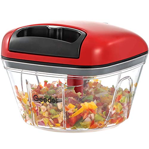 Picadora de Alimentos, Picadora Manual Fácil de Limpiar y Segura, Picadora de Verduras Rápida para Verduras, Frutas y Nueces Picadora de Alimentos, Picadora Manual Fácil de Limpiar y Segura, Picadora de Verduras Rápida para Verduras, Frutas y Nueces